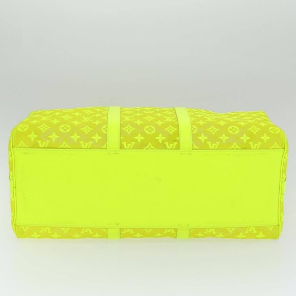LOUIS VUITTON Monogram Mesh Keepall Bandouliere 50 Bag Yellow - Picture 12 of 15